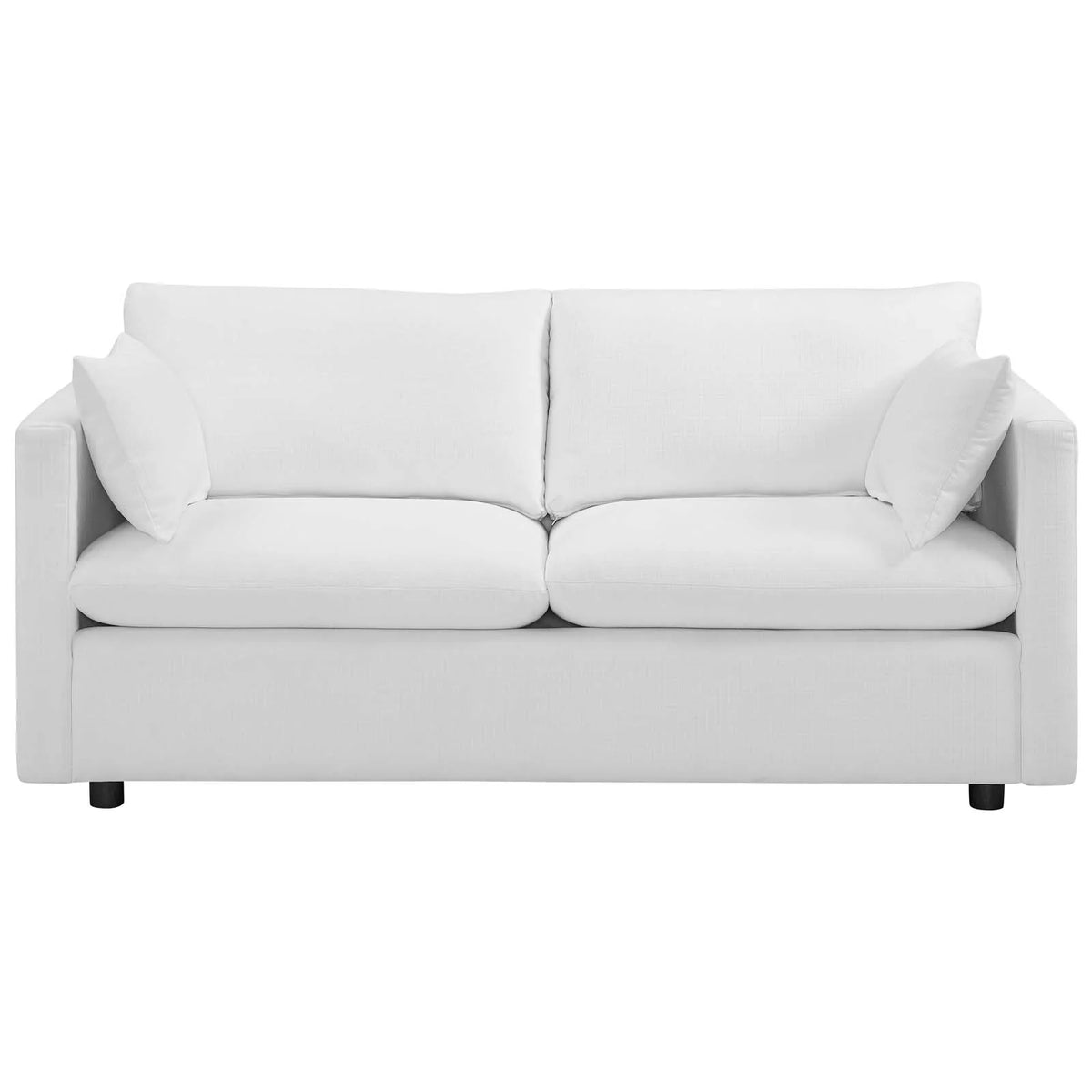 Activate Upholstered Fabric Sofa in White by Modway