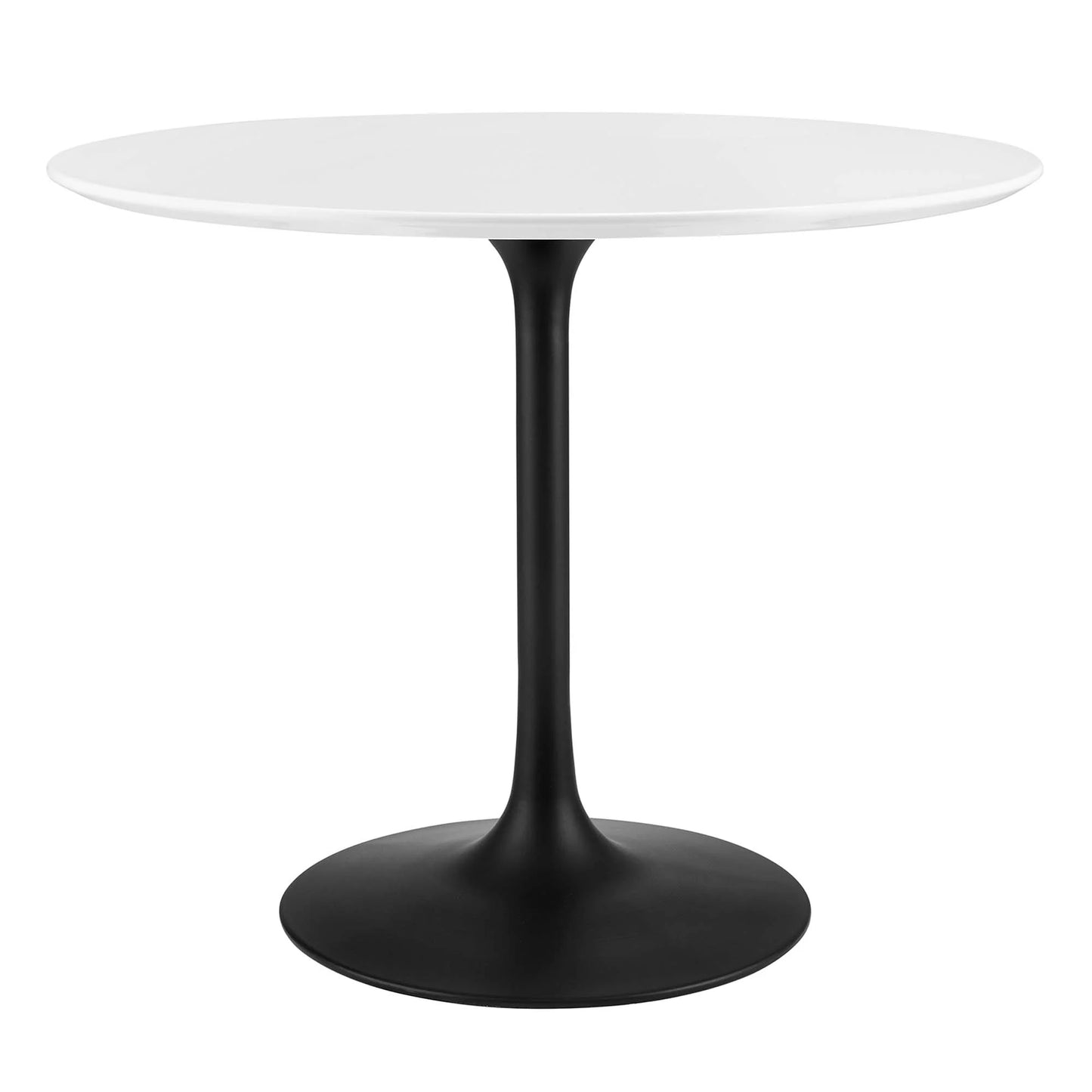 Lippa 36" Wood Dining Table in White Black By Modway
