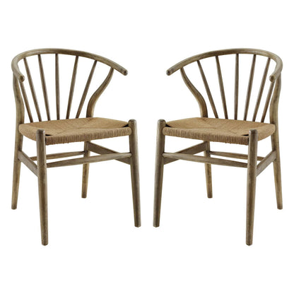 Flourish Spindle Wood Dining Side Chair Set of 2 by Modway
