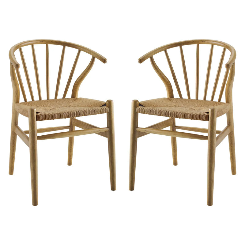 Flourish Spindle Wood Dining Side Chair Set of 2 by Modway