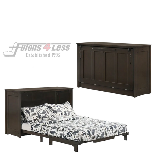 Night and Day Orion Dark Chocolate Full Murphy Cabinet Bed In A Box