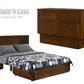 Night and Day Alpine Heritage Brown Queen Murphy Cabinet Bed In A Box