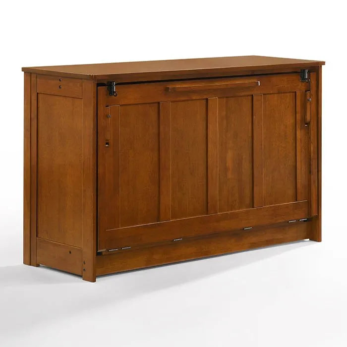 Night and Day Orion Cherry Full Murphy Cabinet Bed In A Box