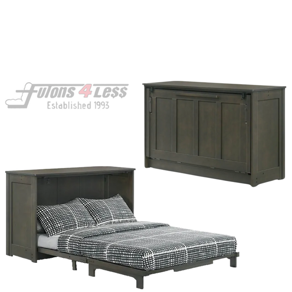 Night and Day Orion Stonewash Full Murphy Cabinet Bed In A Box