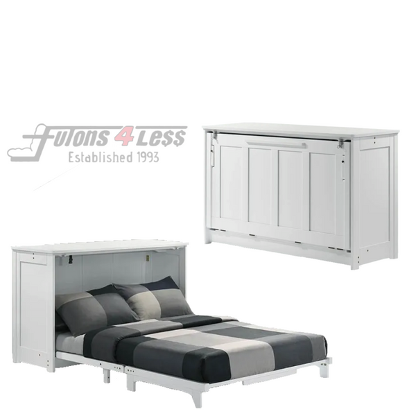 Night and Day Orion White Full Murphy Cabinet Bed In A Box