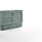 Night & Day Poppy Antique Blue Queen Murphy Cabinet Bed In A Box