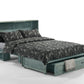 Night & Day Poppy Antique Blue Queen Murphy Cabinet Bed In A Box