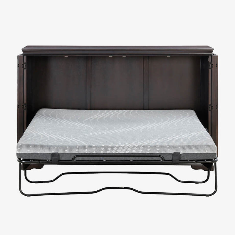 Night & Day San Sebastian Cabinet Murphy Bed In Box Full Espresso with Sealy Gel Memory Foam Mattress