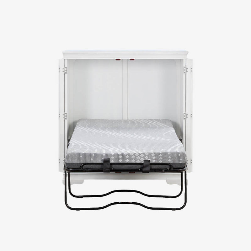 Night & Day San Sebastian Cabinet Murphy Bed In Box Twin White with Sealy Gel Memory Foam Mattress
