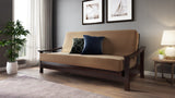 Pagoda Black Walnut Queen Wall Hugger Futon Frame