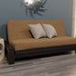 Rockwell Black Walnut Queen Wall Hugger Futon Frame
