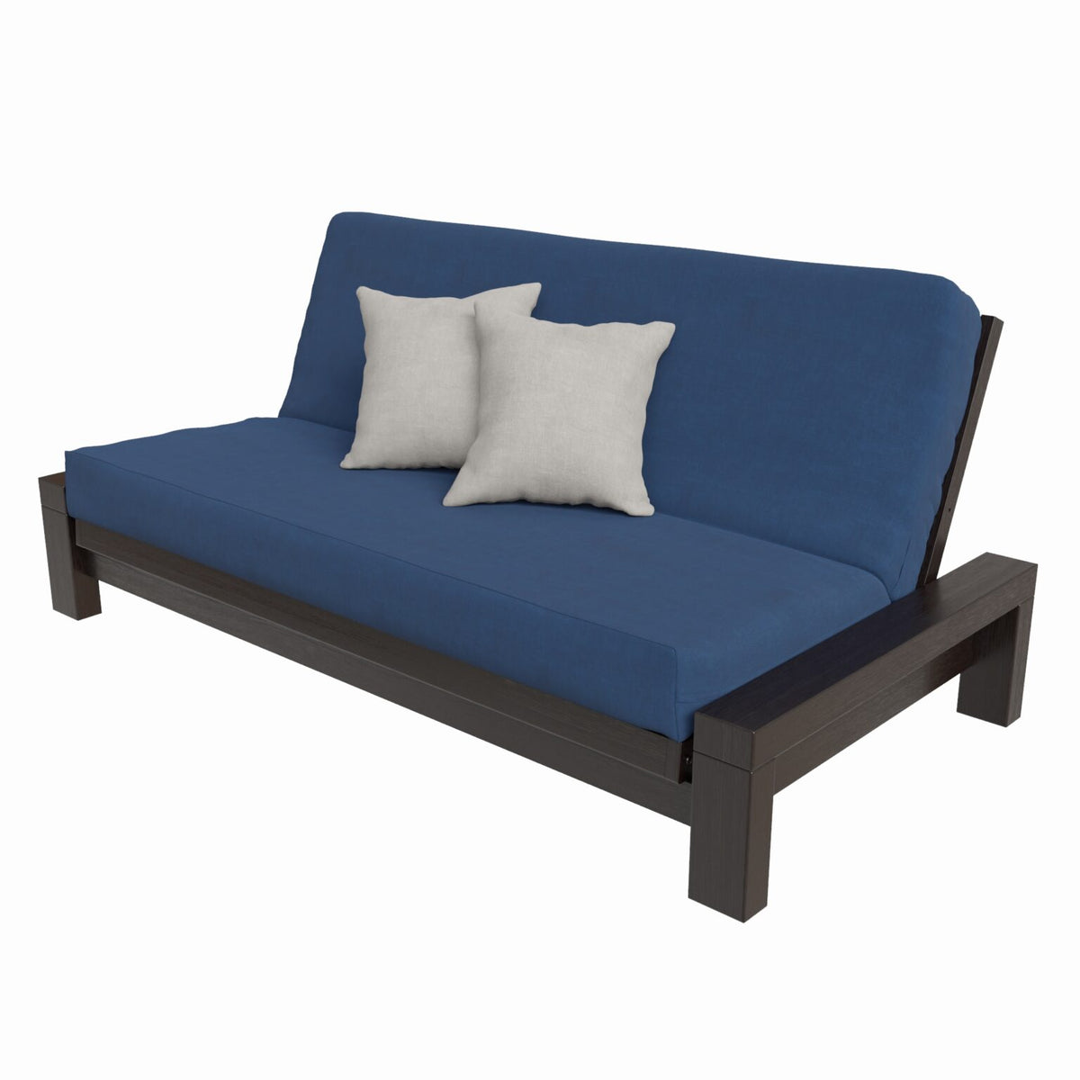 Rockwell Black Walnut Queen Wall Hugger Futon Frame