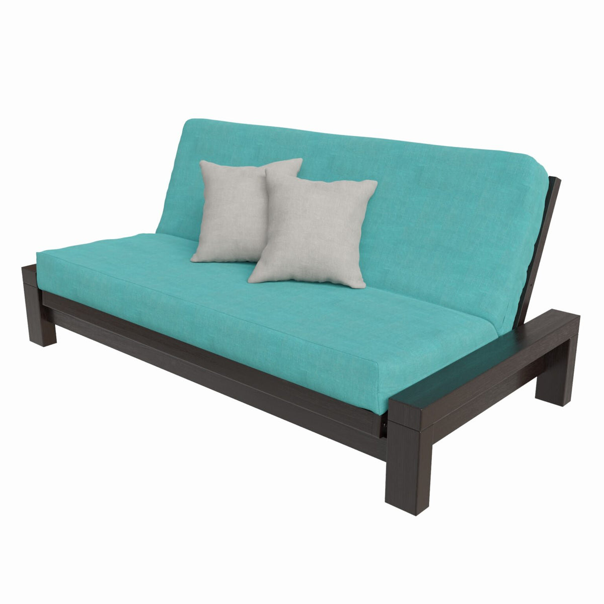Rockwell Black Walnut Queen Wall Hugger Futon Frame