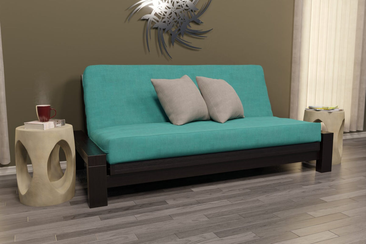 Rockwell Black Walnut Queen Wall Hugger Futon Frame