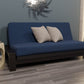 Rockwell Black Walnut Queen Wall Hugger Futon Frame