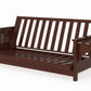 Tiro Dark Cherry Full Wall Hugger Futon Frame
