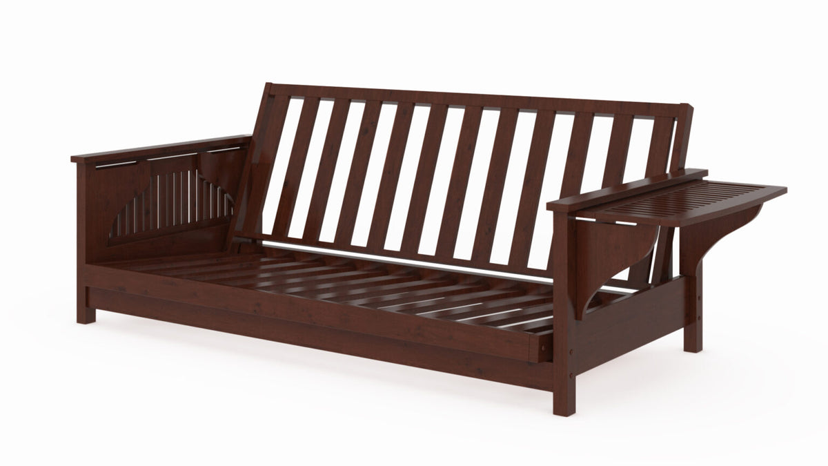 Tiro Dark Cherry Full Wall Hugger Futon Frame