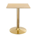 Verne 24" Square Dining Table in Gold by Modway