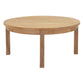 Marina Outdoor Patio Teak Round Coffee Table Natural by Modway