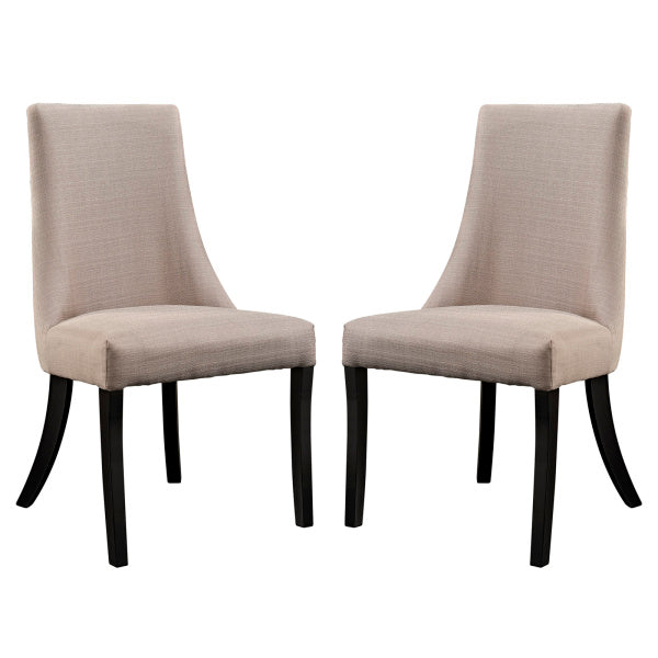 Reverie Dining Side Chair Set of 2 Beige by Modway