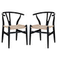 Amish Dining Armchair Set of 2 Black by Modway