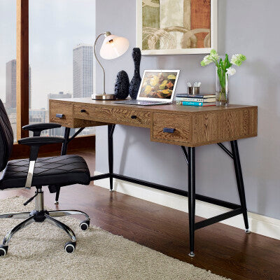 Surplus Office Desk Walnut by Modway