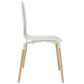 Stack Dining Chairs Wood Set of 2 White by Modway