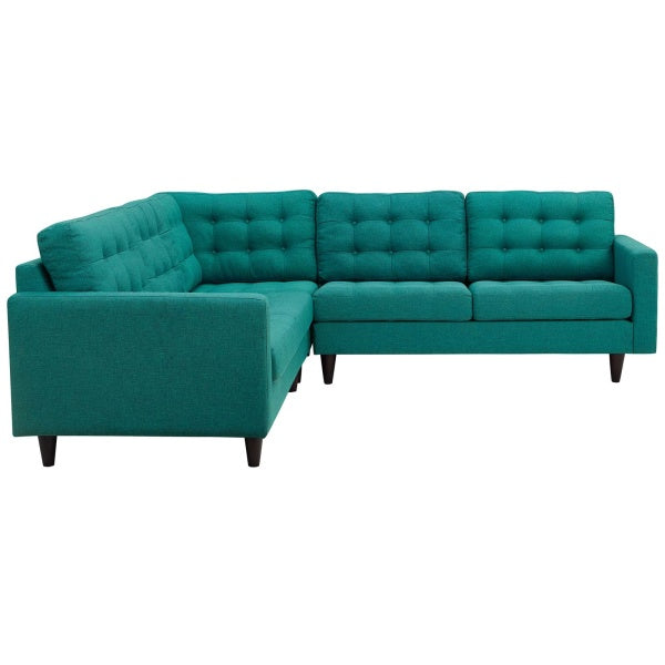 Empress 3 Piece Upholstered Fabric Sectional Sofa Set by Modway