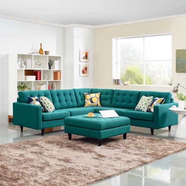 Empress 3 Piece Upholstered Fabric Sectional Sofa Set by Modway