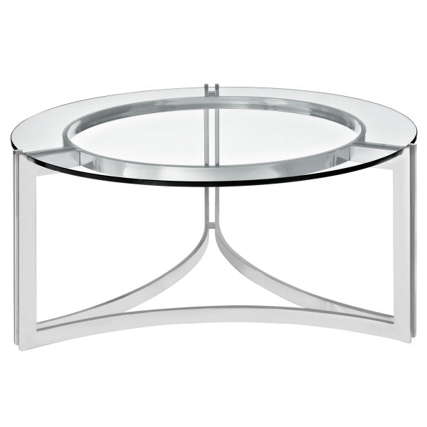 Signet Stainless Steel Coffee Table in Silver by Modway