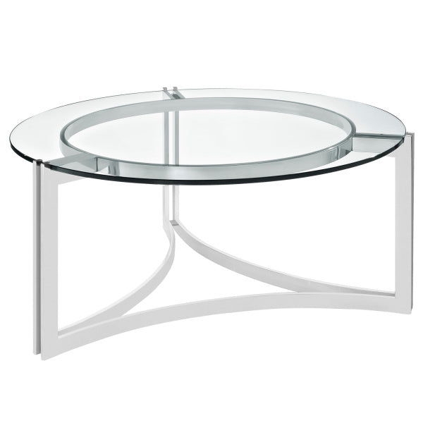 Signet Stainless Steel Coffee Table in Silver by Modway