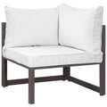 Fortuna Corner Outdoor Patio Armchair | Polyester by Modway