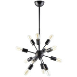 Spectrum Metal Chandelier Black by Modway