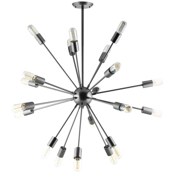 Beam Stainless Steel Chandelier Gray by Modway