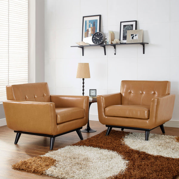 Engage Leather Sofa Set by Modway