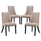 Noblesse Vinyl Dining Chair Set of 4 by Modway