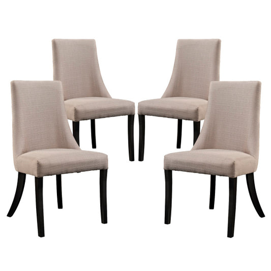 Noblesse Vinyl Dining Chair Set of 4 by Modway