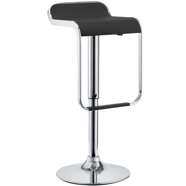 LEM Vinyl Bar Stool Black by Modway