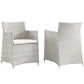 Junction Armchair Outdoor Patio Wicker Set of 2 in Gray  by Modway