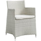 Junction Armchair Outdoor Patio Wicker Set of 2 in Gray  by Modway