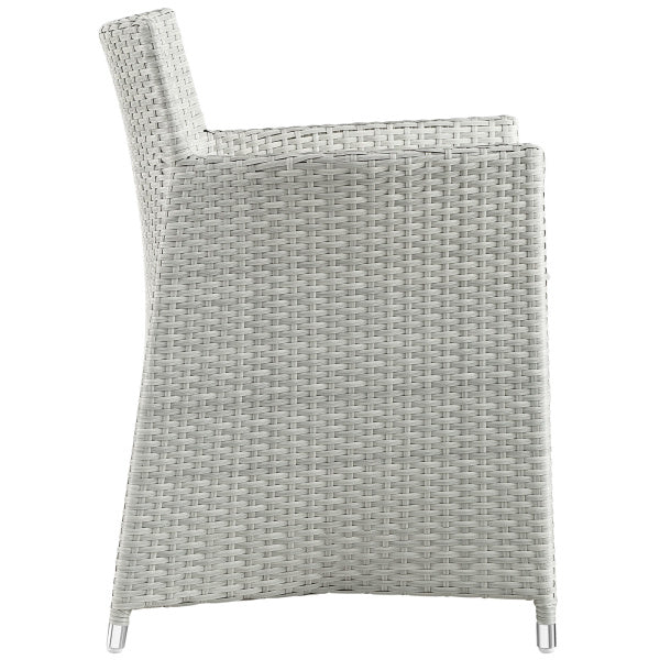 Junction Armchair Outdoor Patio Wicker Set of 2 in Gray  by Modway