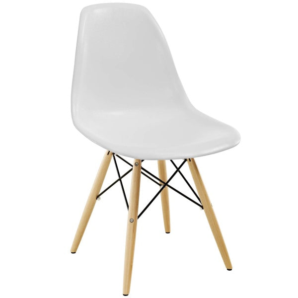Pyramid Dining Side Chair White by Modway