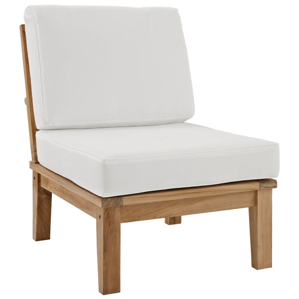 Marina 3 Piece Outdoor Patio Teak Set in Natural White by Modway