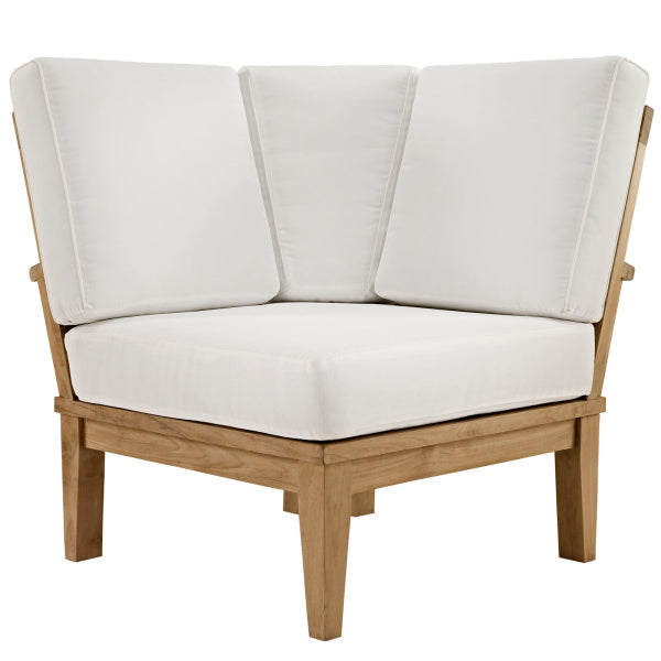 Marina 3 Piece Outdoor Patio Teak Set in Natural White by Modway