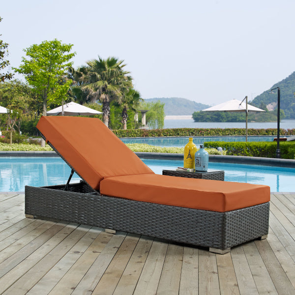 Sojourn Outdoor Patio Sunbrella Chaise Lounge by Modway