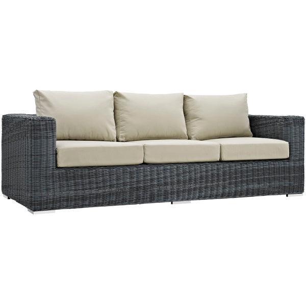 Summon Outdoor Patio Sunbrella Sofa in Canvas by Modway