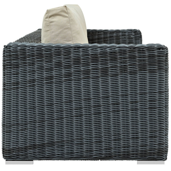 Summon Outdoor Patio Sunbrella Sofa in Canvas by Modway