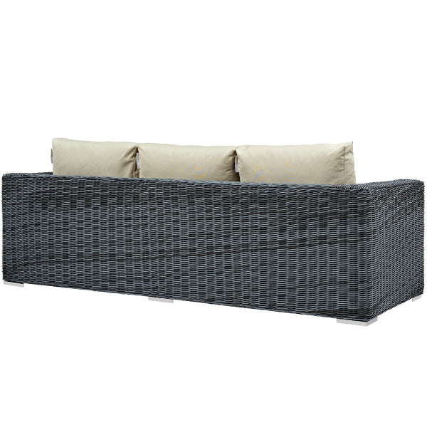 Summon Outdoor Patio Sunbrella Sofa in Canvas by Modway