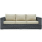 Summon Outdoor Patio Sunbrella Sofa in Canvas by Modway