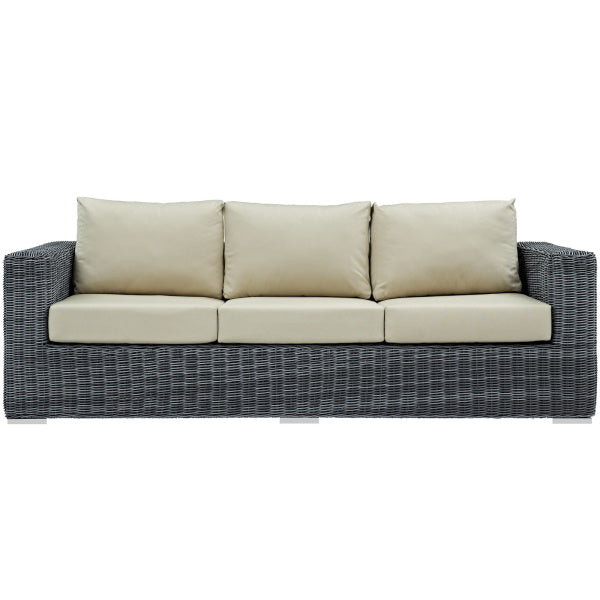 Summon Outdoor Patio Sunbrella Sofa in Canvas by Modway